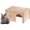 Ferplast Casetta per Conigli, Porcellini d'India e Criceti SIN 4647, Legno Certificato FSC®, Finestra Ventilazione, Montaggio Senza Attrezzi, 37 x 27,7 x h 20 cm, Taglia XL
