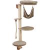 Kerbl Pet Tiragraffi per gatti Dolomit Grappa, Postazione per gatti, per montaggio a parete, taupe, 80x66x158cm, Colonne in sisal, Gatti, si monta in poco spazio