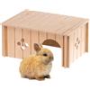 Ferplast Casetta per Conigli, Porcellini d'India e Criceti SIN 4646, Legno Certificato FSC®, Finestra Ventilazione, Montaggio Senza Attrezzi, 33 x 23,6 x h 16 cm, Taglia L