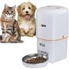 Ferplast Distributore Automatico Cibo Gatti e Cani, 4L, Programmabile Fino a 6 Pasti al Giorno e 16 Dosaggi, Doppia Alimentazione Batterie e Spina, Essiccante Controllo Umidità, Ciotola Acciaio Inox