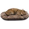 FERPLAST - Cuccia per cani e gatti - Cuscino per cani di piccole dimensioni - Materassino per cani - Tappetino per cucce e auto - Morbido letto per cani - Relax, 55 x 36 CM, MARRONE