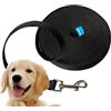Edipets, Guinzaglio Lungo per cani, Addestramento, 3 metri, 5 m, 10, m, 15 m e 1.5 m, Nylon, Resistente e Leggero Adatto per Tutti i Cani (15 m, Nero)