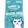 Lily's Kitchen Mit natürlichen Zutaten hergestellt Trockenfutter für ausgewachsene Katzen Weißfisch mit Lachs Getreidefreie Rezeptur 4 x 800g