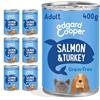 Edgard & Cooper Cibo umido per cani, Adulti, (Salmone/Tacchino, 400g x 6), umido cani, carne fresca e ingredienti naturali, senza cereali, ipoallergenico, senza zuccheri aggiunti