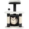 lionto Tiragraffi con Grotta e Colonne, Altezza 65 cm, Nero/Bianco