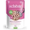 Schesir, Tonnetto e Pollo con Prosciutto in Gelatina, Alimento Umido Completo per Gatti, in Busta, Ingredienti 100% Naturali, Cruelty Free, 12 x 85g
