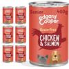 Edgard & Cooper Cibo umido per cani, Senior, (Salmone/Pollo, 400g x 6),umido cani, carne fresca e ingredienti naturali, senza cereali, ipoallergenico, senza zuccheri aggiunti