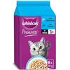 Whiskas Pranzetti Selezione di Pesce 1+ Adulto, Cibo Umido per Gatto, 12 Confezioni ognuna da 6 bustine x 50g (72 Pezzi in Totale)