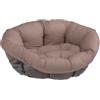 Ferplast Imbottitura di Ricambio per Cuccia Cani e Gatti, Cuscino Imbottito per Cuccia in Plastica (non inclusa) Lavabile, Regolabile 85 x 62 x h 28,5 cm, M Grigio