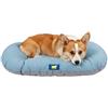 Ferplast Cuccia Cane Relax, Cuscino per cani di medie dimensioni, Cuccia Gatto, Tappetino per cucce e auto -Lavabile - in Cotone con Soffice Imbottitura, 65 x 42 cm. Azzurro