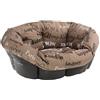 Ferplast Imbottitura di Ricambio per Cuccia Cani e Gatti, Cuscino Imbottito per Cuccia in Plastica (non inclusa) Lavabile, Regolabile 114 x 83 x h 37 cm, XL Marrone