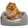 lionto Cuccia Cane con Cuscino Soffice Reversibile, 60 x 50 cm, Grigio