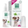 MENFORSAN Gel dentale per cani 60 ml, gusto menta, set regalo con ditale incluso