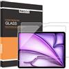 MEGOO 2 Pack Proteggi Schermo per iPad Air 13 Pollici 6/7th M2-M3 & iPad Pro 13 Pollici 7th M4, Compatibile con Apple Pencil & Face ID, Vetro Temperato con Adattamento Preciso, Chiarezza HD