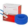 LINK LK6A100B - Matassa Cavo di rete categoria 6A U/UTP (100 metri, blu) - Flessibile AWG24 con conduttori in rame - Guaina LSZH a bassa emissione di fumo e connettori RJ45 su entrambi i lati