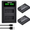Hisewen EN-EL14 EN-EL14a Batteria (2Pack) e doppio caricatore per Nikon D3200, D5600, D3100, D3500, D3400, D3300, DF DSLR, Coolpix P7800, P7700, P7100, P7000.