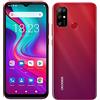 DOOGEENEXT X96 PRO Smartphone Android 11 Senza Contratto, Cellulare Sbloccato, Octa Core, 4GB+64GB, Batteria 5400mAh, Quad Camera 13MP, Display 6,52'' HD+, Dual SIM+SD, Impronta Rosso