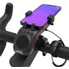 UPPEL Altoparlante Bluetooth per bicicletta, supporto per telefono multifunzione 10 in 1, luce LED, power bank, clacson, microfono, ideale per bici da strada e mountain bike (nero)
