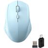 Wowssyo Mouse senza fili, USB 2.4G e mouse Bluetooth Dual Mouse, mouse ergonomico con DPI 800/1200/1600, mouse wireless per laptop, PC, iOS, Android, iPad, Windows - blu