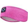 Navly - Cuffie per dormire per chi dorme sul fianco con Bluetooth wireless e altoparlanti sottili per una pressione minima - Regolabili, ideali per dormire, meditazione e viaggi (Rosa acceso)