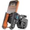 OMOTON BK01 - Supporto antivibrazione per specchietto retrovisore e manubrio, antiurto, con chiusura rapida, adatto per iPhone e tutti i telefoni Android, per scooter elettrici/bici elettriche
