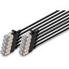 Digitus Cavo LAN Cat 6A - 0,3 m - 10 pezzi - Slim - F/FTP - Nero