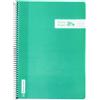 RAYLU PAPER - Quaderni A4 con spirale e copertina in polipropilene resistente, 80 fogli da 90 g, quaderno dai colori vivaci per appunti, studio, ufficio (verde, linea guida da 3,5 mm)