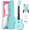 Enya Nova U 23 Ukulele Cut Out in Fibra di Carbonio (Concerto) blu Set Starter