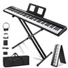LEADZM Pianoforte Digitale Pieghevole a 88 Tasti Tastiera Semi Pesato Pianoforte