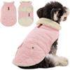 Queenmore Cappottino Cane Grande Caldo Impermeabile, Leggero E Imbottito | Pile Cane Per Bassotto, Bulldog Francese, Greyhound, Border Collie, Labrador, Golden Retriever, Boxer (Pink,XL)