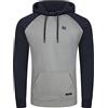 riverso RIVNino Felpa con cappuccio da uomo con cappuccio e tasche a marsupio, vestibilità normale, cotone, nero, rosso, blu, grigio, S, M, L, XL, 2XL, 3XL, 4XL, 5XL, Grigio alba, S
