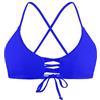 Ocean Blues Top bikini da donna con spalline e apertura frontale, imbottitura rimovibile regolabile e incrocio sulla schiena