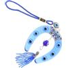 GALPADA 2pezzi Portachiavi Auto Ciondolo Forma Di Cavallo e Occhio Maligno Decorazione Per Auto Per Compleanni e Festività Blu