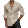 Generisch Maglione con collo sciallato, scollo a V, camicia a doppio petto, per il tempo libero, per l'autunno