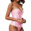 YOSUWOAI Corsetto da donna con slip vintage, corsetto sexy con lacci, aderente, per sera, feste, sposa e romantico