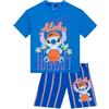 Disney Lilo And Stitch Pigiama Bambino Estivo Completo Corto Maglietta Shorts Cotone