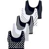 LOREZA ® 5 Reggiseno per Bambina da Allenamento Sportivi in Cotone Reggiseni - Modello 2-12-13 Anni