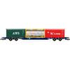 Hornby TT TT6030 Touax KFA Container Wagon con 3x20 Contenitori