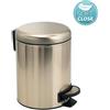 HAK Cestino per cosmetici POTTY 3l, chiusura morbida, oro opaco