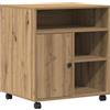vidaXL Supporto per stampante Quercia artigianale 60 x 50 x 67 cm Materiale a base di legno