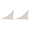 BAKAJI Vela Telo Parasole Tenda Triangolare Ombreggiante in Tessuto Resistente Protezione UV 90% per Ombra Giardino Terrazzo con Aggancio Connettori a D Colore Beige Corda Inclusa (3,6 x 3,6 Metri)