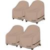 ULTCOVER Copertura impermeabile per sedia Adirondack da esterno, confezione da 4, dimensioni fino a 81 x 89 x 91 cm (larghezza x profondità x altezza)