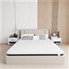 Memory Matratzen Materasso matrimoniale, 160 x 200 cm, in schiuma fredda, grado di durezza H2 e H3, altezza 20 cm, materasso in memory foam, 7 zone, comfort ideale per camere familiari (160 x 200 x 10