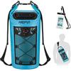 Piscifun Zaino impermeabile da 10 l, 20 l, 30 l, 40 l, con custodia impermeabile per telefono per sport acquatici, pesca, canottaggio, kayak, surf, rafting, regali per uomini e donne