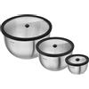 ZWILLING Fresh & Save STAINLESS Set di ciotole sottovuoto S/M/L / 6-pz., acciaio inox, argento