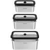 ZWILLING Fresh & Save STAINLESS Set di contenitori, S/M/L / 6-pz., acciaio inox, argento