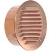 Plikc Griglia Aerazione Tonda con Rete, Rame (Foro Ø 80mm)