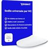 Duravit Sedile Univavo, sedile wc universale ovale, Sedile della toilette con doppio meccanismo a chiusura rallentata, tavoletta wc Sgancio rapido per una facile installazione, prodotto in UE, Bianco