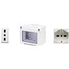 GEWISS - DY01006 Contenitore per apparecchi 27 Combi protetto 3 Posti grigio RAL 7035 IP55 con Nr. 1 Presa Schuko bianca, Nr. 1 presa bivalente bianca