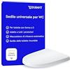 Duravit Sedile Univavo, sedile wc universale ovale, Sedile della toilette con doppio meccanismo a chiusura rallentata, tavoletta wc Sgancio rapido per una facile installazione, prodotto in UE, Bianco